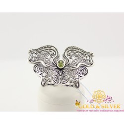 Жіноча срібна каблучка "Метелик" 1299 Gold & Silver, Украина
